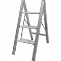 Eat-In Ultra Slim Aluminum Three Step Folding Utility Step Ladder EA2527614